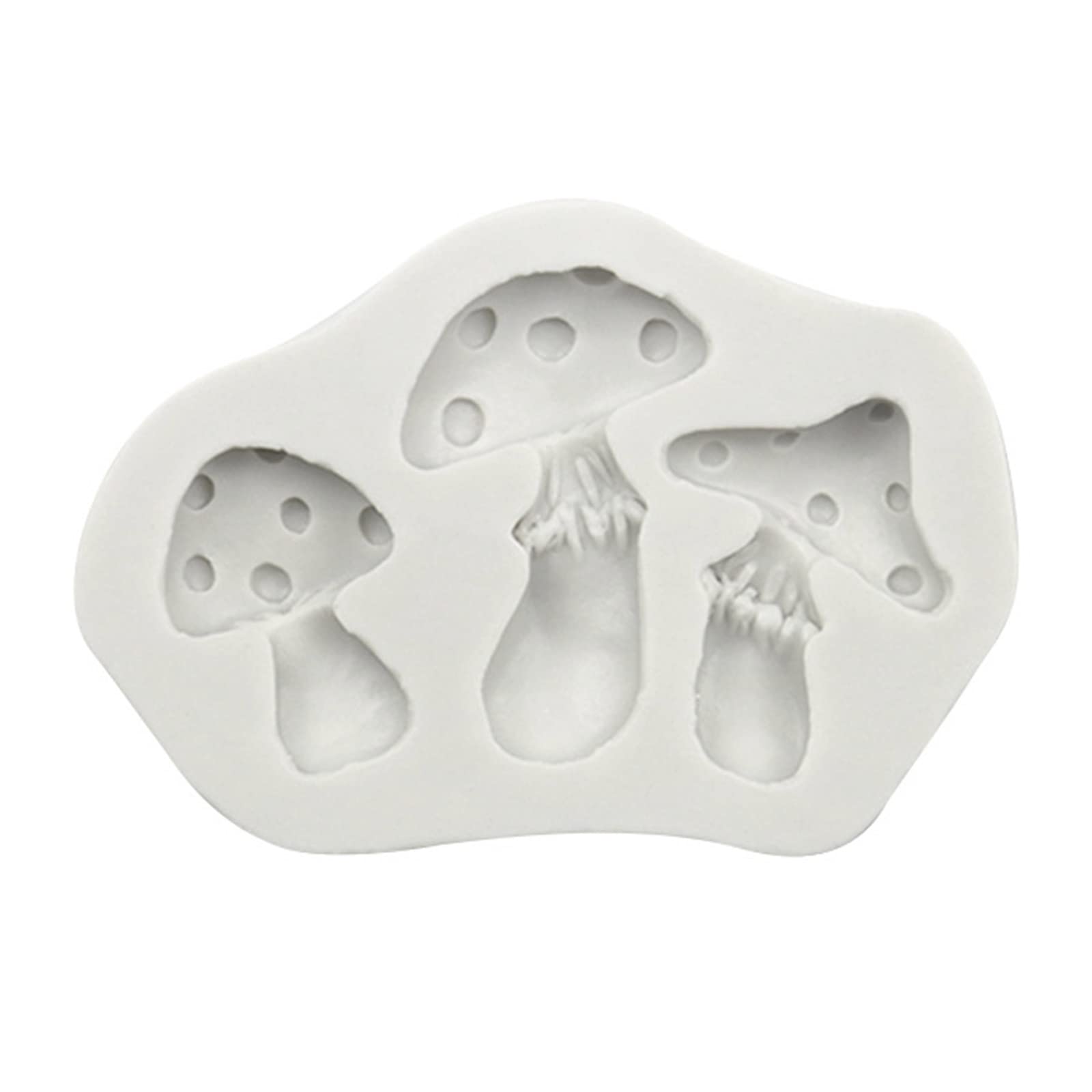 NEWFT Three Mushroom Sugar Chocolate Fondant Mold Baking Manual Dripping Mold Food Grade Silicone Fondant Mould