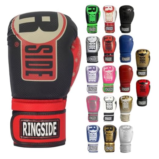Ringside Unisex Adult FTG1 BK/RD S/M Apex Bag Gloves, Black/Red, S/M US