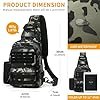 HUNTVP Tactical Sling Bag, Chest Bag Pack, Military Sling Bag Crossbody Backpack Men's Shoulder Bag for Mens Women Travelling, Cycling, Hiking, Camping(Typ2-Camo) #2