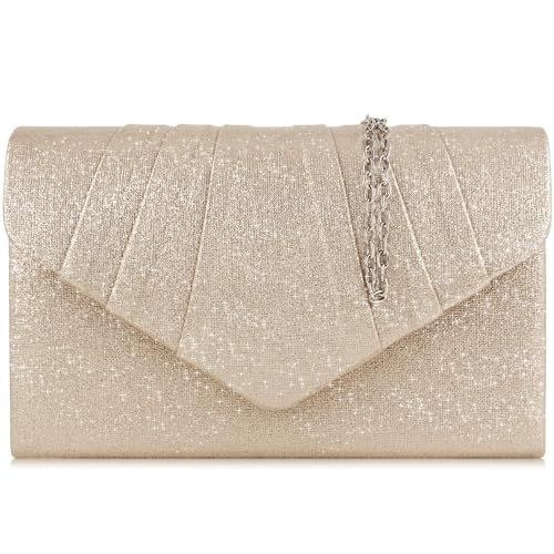 Milisente Clutch Damen, Elegante Clutch Umschlag Crossbody Klassisch Clutch...