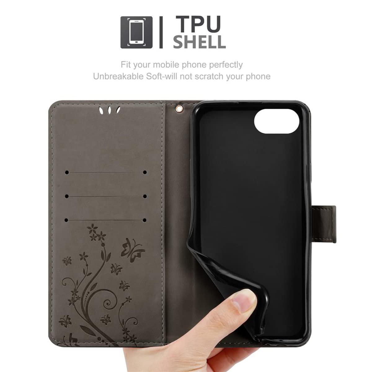Cadorabo Custodia per Huawei Y5 PRIME 2018 / Y5 2018 Book Cover (Huawei Y5 ( 2018), Huawei Y5 Prime 2018