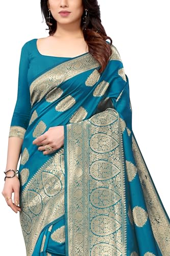 Image of MIRCHI FASHION Women Saree | Jacquard Banarasi Silk Woven Ethnic Motif Office Wear Sari