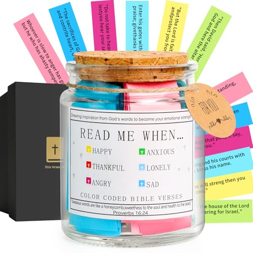 Bible Verse Jar, Birthday Gifts for Women Mom & Daughters, Religious, Bible Accessories, Valentine Mother's and Father's Day Gifts - Prayer and Hope Jar.