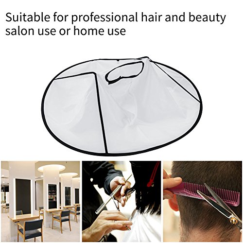 Haircut Barber Cloak, Adult Kids Hair Cutting Catcher Umbrella Cape Hairdressing Kit for Stylists Salon Gown (White) - Image 2