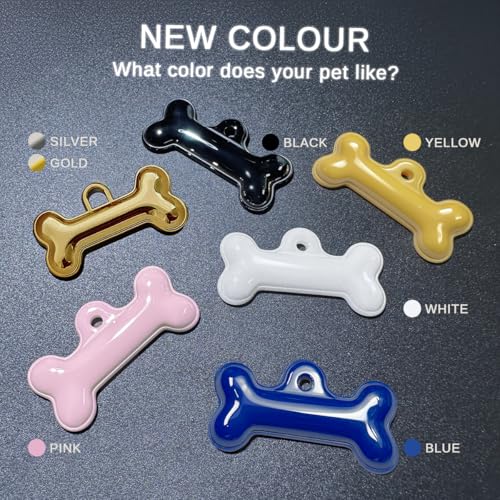 Memopaw Dogs Tag Stylish Personalized Double Sided Deep Engraved Cat & Dog Tags Engraved For Pets Bone Balloon Shape Brass thumb #3