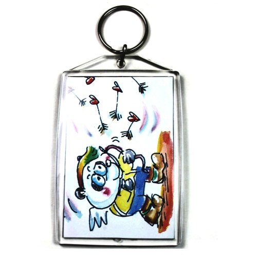 PC3721u00ae Foto Jumbo de acrílico Transparente en Blanco Llavero con Inserto de 76x51 mm (tamaño de Tarjeta de Visita de 3x 2) 83721 (10 Piezas)