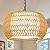Farmhouse Chandelier Light Fixture,Rattan Boho Chandeliers for Dining Room,Large Pendant Lights Kitchen Island Hanging Light Fixtures Wicker Chandeliers for Bedroom Living Room Kitchen Nursery