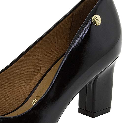 Sapato Vizzano Peep Toe Verniz - Preto - 39
