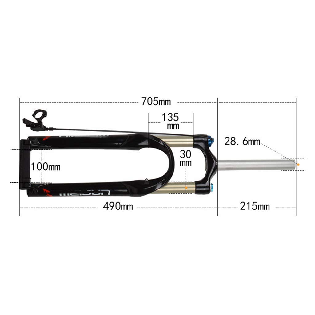 MTB rower aluminiowy sztywny widelec zoom widelec amortyzowany widelec rowerowy aluminiowy aluminiowa podstawa na ramię osłona wire Lock Lock amortyzator ciśnienie powietrza 26 cali, A