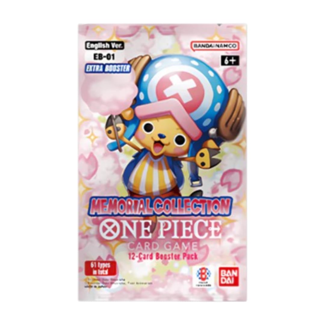 One Piece Card Game - EB-01 Memorial Collection Booster – con 12 cartas por paquete – Inglés + Heartforcards®