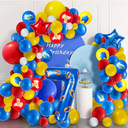 Image of number 40 inch blue and gold ring balloon set birthday number decoration aluminum film balloon suitable for boys and girls blue theme party cartoon party decoration supplies (7)