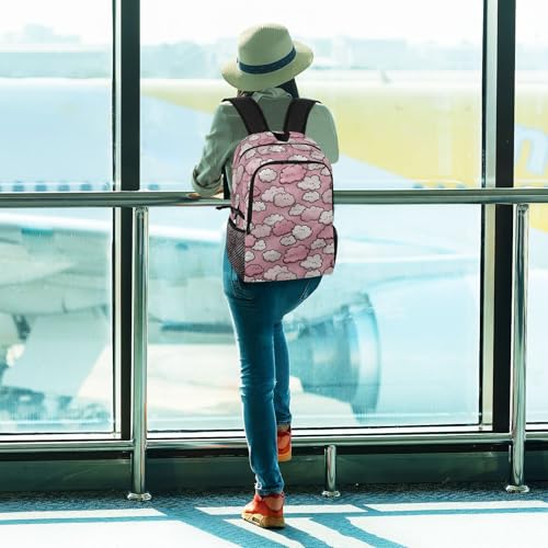 AIXIWAWA Lightweight Hiking Backpacks Cute Cloud Print, Foldable Waterproof Daypack for Commute Travel3