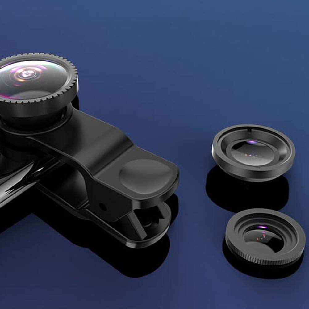 Kit Objectif Smartphone 2 En 1 – Grand Angle 0,45x + Macro 12,5x – Compatible IPhone, Samsung – Or Rose