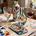 Magicdo Glass Paint Stained Transparent Glass Window Paint Set Great for Glass Painting, Wine Glasses, Light Bulbs, Ceramic, Non-Toxic(12 Colors x 12ml with Palette)