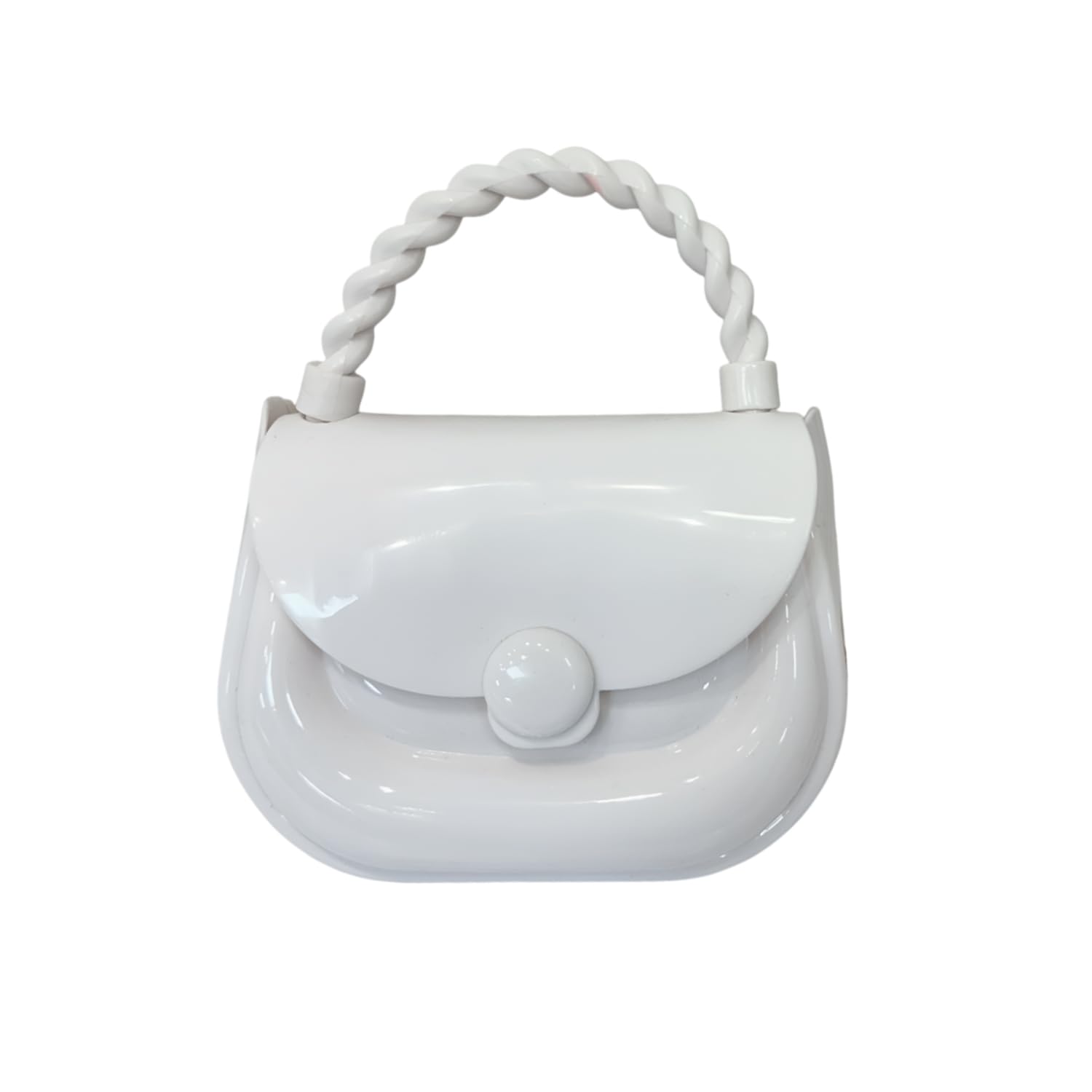 Girls Cute PVC Mini Handbag with Chain – Solid Color Shoulder Bag-image-32