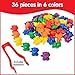 edxeducation Small Bear Counters - Mini Jar - Set of 60 - Early Math Manipulatives - Bear Counters, Tweezers and Actvity Guide - Home Learning