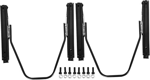 Miniatura 7 de IKON MOTORSPORTS Asientos universales de carreras para combinar con deslizadores duales piel sintética marrón reclinable izquierda derecha