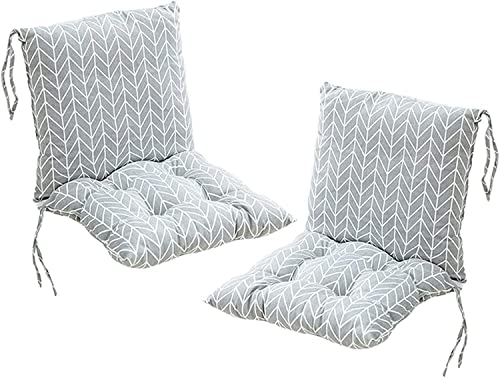 Fankec 2 Coussins de Chaise avec Dossier, Assise, Coussin d'assise et Coussin de Dossier - 40x80 cm - extérieur et intérieur