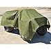 CARTMAN Finished Size 8x10 Feet Canvas Tarp with Rustproof Grommets, Heavy Duty Multipurpose Tarpaulin Cover for Canopy Tent, Roof, Camping, Woodpile
