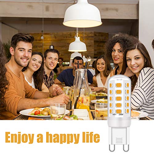 Image of G9 LED Bulb 5W Equivalent to 28W /33W /40W Halogen Bulbs, Warm White 2700K, No Flicker, Non-Dimmable, 420LM, AC 220-240V, 5 Pack