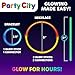 Party City 300 Glow Sticks Bulk Party Pack 8”– Neon Glow in the Dark Party Supplies, Glowsticks with Connectors Bracelets & Necklaces, Light Up Favors for Kids, Adults, Birthdays, Parties, Decorations