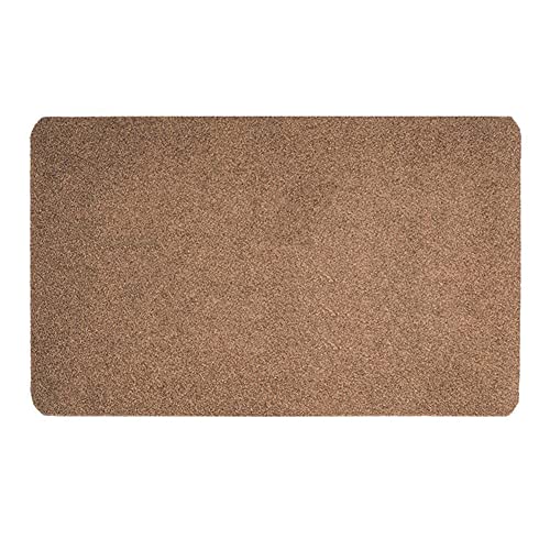 Swsen Paillasson Entrée Exterieur & Interieur | Tapis d'entrée Antidérapant & Anti-Poussière | Tapis de Porte Lavable Machine & Ultra Absorbant | Marron - 40x60 cm Cover