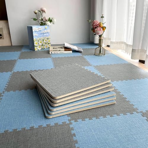 High-Density Foam Floor Pads Soundproof Interlocking Floor Tiles Non-Slip Floor Protection Mats 0.6/1cm Thickness for Home Gym Playroom Garage