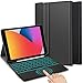 Produktbild ELTD für iPad 8/7 Generation (Modell 2020/2019) Tastatur Hülle (Deutsches QWERTZ), iPad 10,2 Tastatur, iPad Air 3 Tastatur, mit Beleuchtete und Trackpad, Schwarz