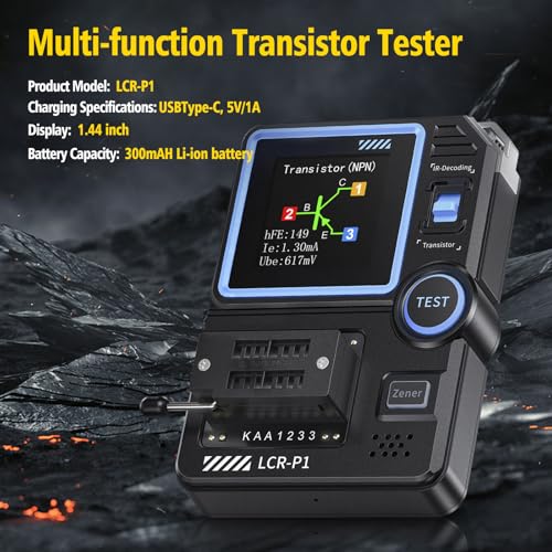 Image of Transistor Tester LCR-P1 Transistor Capacitor Tester Multifunctional SMD Electronic Component Tester Diode Triode Zener Diode Resistance Inductance Battery Test LCR Meter MOS PNP NPN ESR Meter