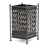 Dualplex Super Quality Umbrella Stand, Umbrella Holder, Antique Look Metal, Entry Hallway Décor, Square Style, w/Removable Drip Tray. Home, Office Decoration Rack Holds Umbrellas Canes Walking Sticks