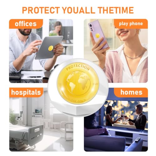 Image of Cell Phone Blockers Equipment Stickers-Map [6 Pcs] Devices Accessories for Mobile /Phones /Laptops /Computers Gold