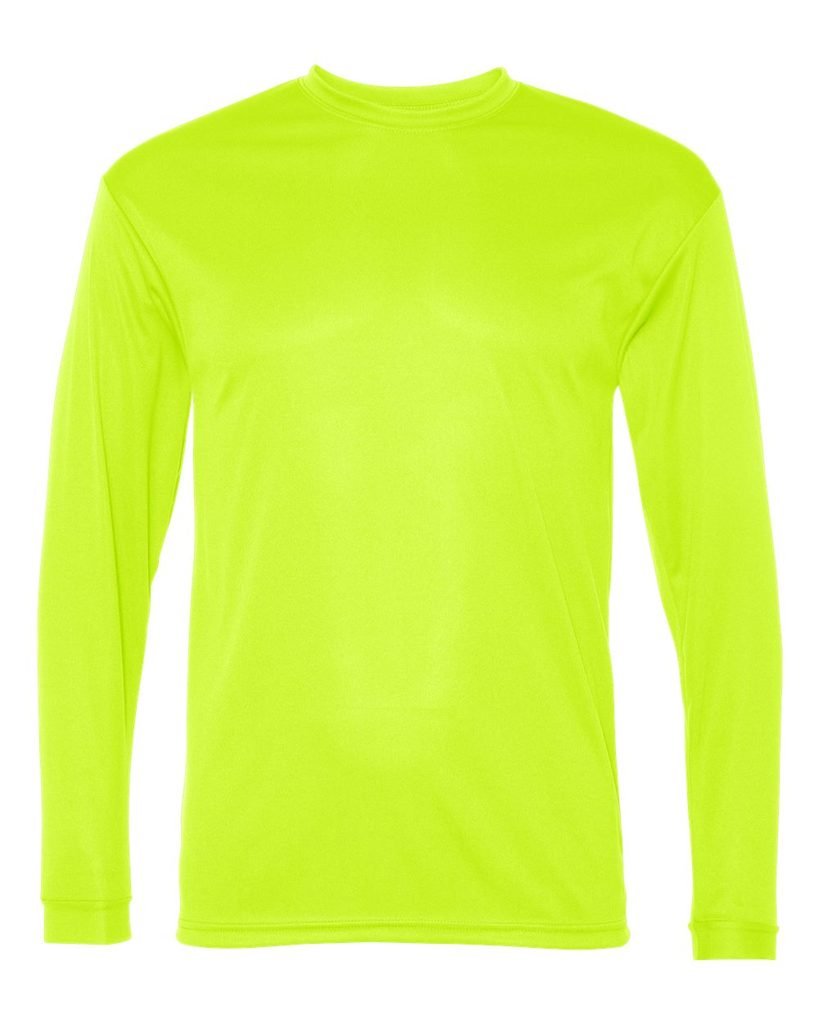 Buy Cool Shirts 100% Polyester Moisture Wicking Performance Long Sleeve Shirt Safety Yellow Sm