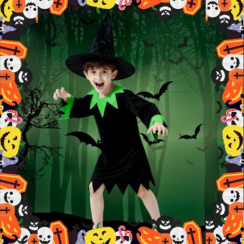 Image of Sarvda Halloween Dress | Costume and Accessories | For Girls and Boys | Haunted Horror Theme Party Vampire Witch Ghost Skeleton Draculla Pumpkin Scary Cosplay Dress