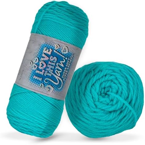 I Love This Yarn Black I Love This Yarn 4 - Medium Yarn For Crocheting & Knitting - Soft Skein - 355 Yards Of Acrylic For Blankets, Hats & More - Craft