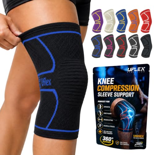 Image of Knee Brace for Men and Women Knee Compression Sleeve Knee Support Wraps for Arthritis Joint Pain Relief, Workout, Swelling, Sports, Circulation, Running, Recovery for ACL & Meniscus Tear