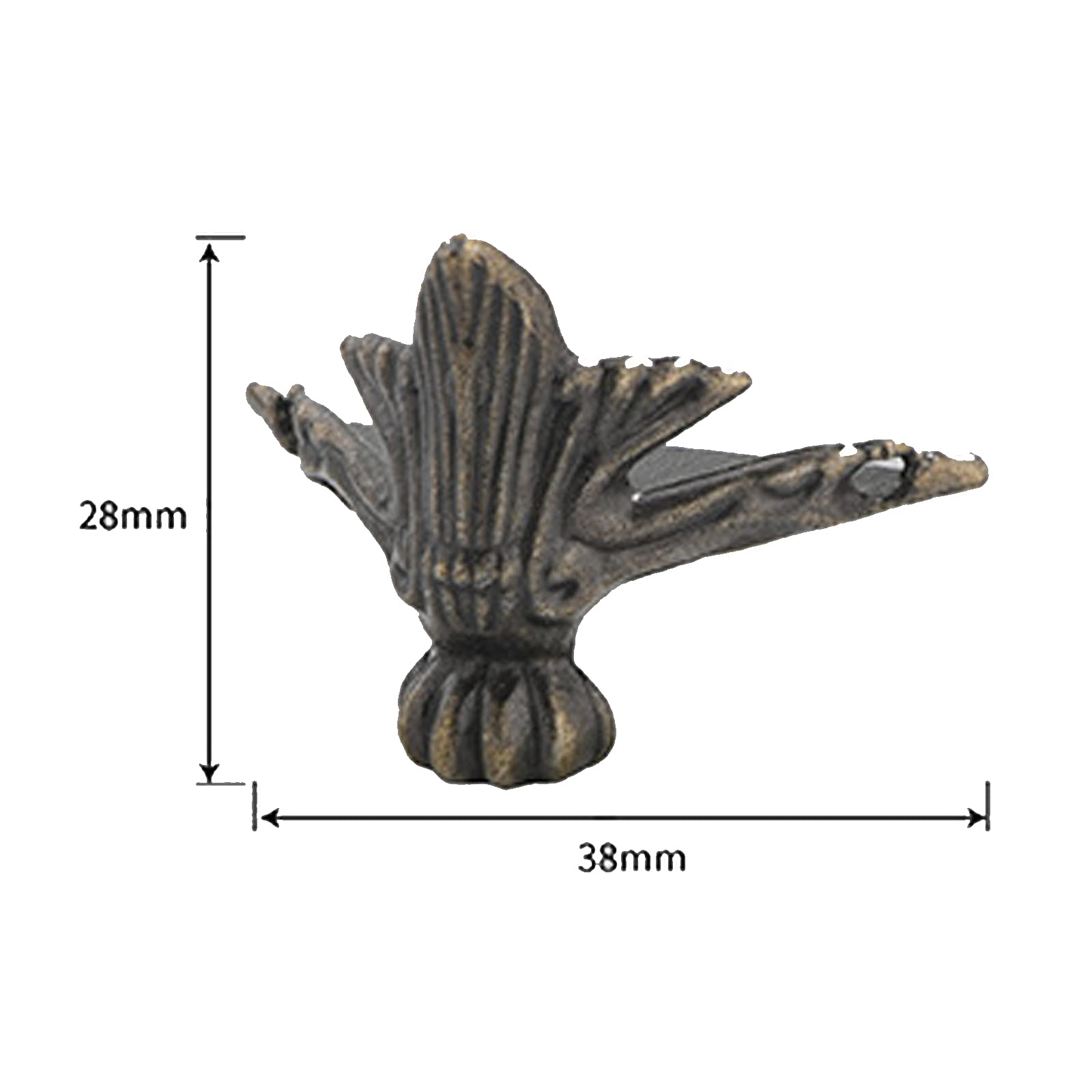 12 Stukken Antieke Meubelhoek, Hoek Rechthoekige Beschermer, Metalen Beschermingshoek, voor Dozen, Dozen, Meubelplanken, Tafels(3 Kleuren