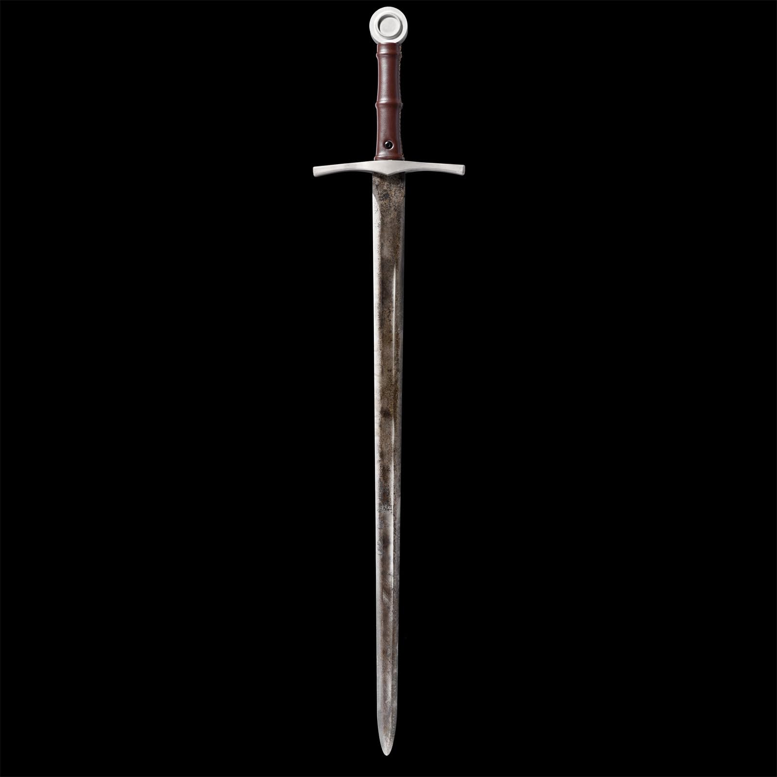 Fidestisan Medieval Sword Hand Forged Spring Steel for Cosplay LARP Costume Halloween Prop Practicing Skills 39