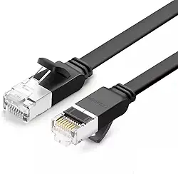 Cabo de Rede Rj45 Macho/Macho Cat6 1000Mbps 50cm Preto Conexão Plug and Play Redução de Ruído Alta Performance MPOWER