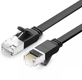 Cabo de Rede Rj45 Macho/Macho Cat6 1000Mbps 50cm Preto Conexão Plug and Play Redução de Ruído Alta Performance MPOWER
