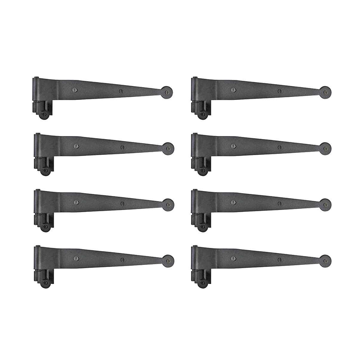 Renovators Supply Manufacturing - Heavy-Duty Black Offset Strap Lift Off Pintle Hinge - Pin Hinges for Shutters, Windows, Doors & Gates with Hardware