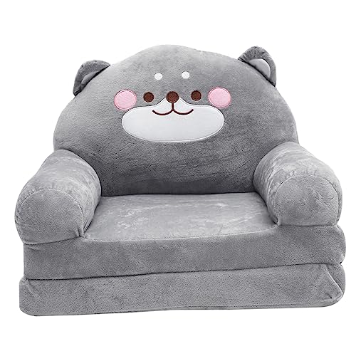 OUNONA Elephant Shape Seat Plush Sofa Chair for Nursery and Playroom Creative Folding Design Material for Young