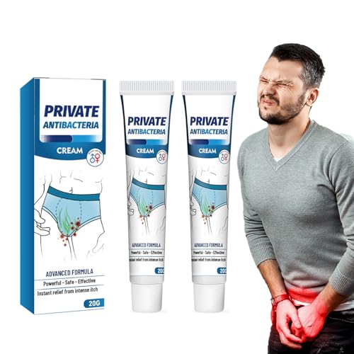 Wootapson 2Pc Crema Antibacteriana Para La Piel,Crema Para El Tratamiento De La Intimidad,Jock Itch Crema,Crema Para Aliviar La Picazón, Crema Para Picazón Genital,Crema De Tratamiento Itch (D)