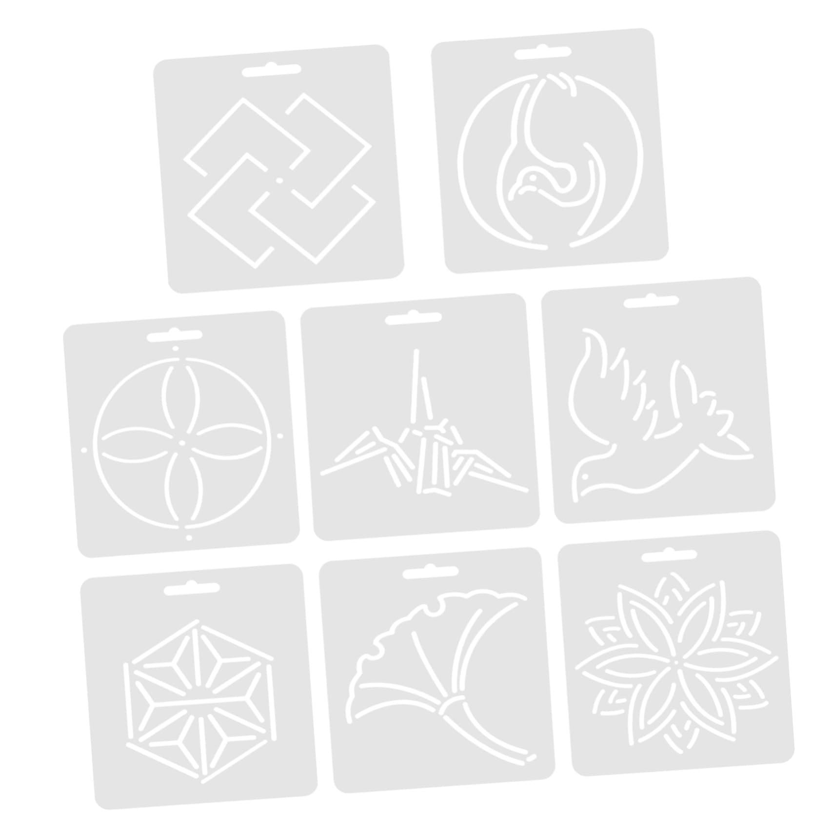Regla de Patchwork Acrílica Portátil, 8 Piezas para Costura | Plantillas Sencillas para Confección, Formato Práctico Multiusos, Uso en Trabajo Textil