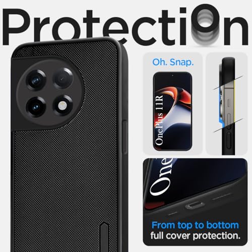 Image of Jkobi Back Cover Case for OnePlus 11R (Textured Grip Design | Camera Protection | Slim and Light Weight | Soft Touch and Feel | Black)