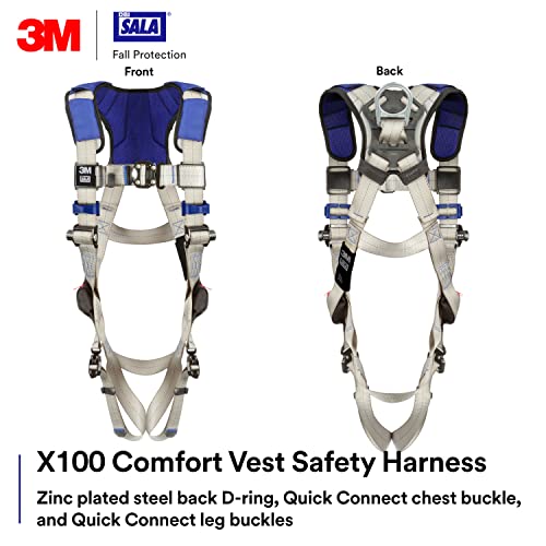 Image of 3M DBI-SALA ExoFit X100 Comfort Construction Positioning Safety Harness