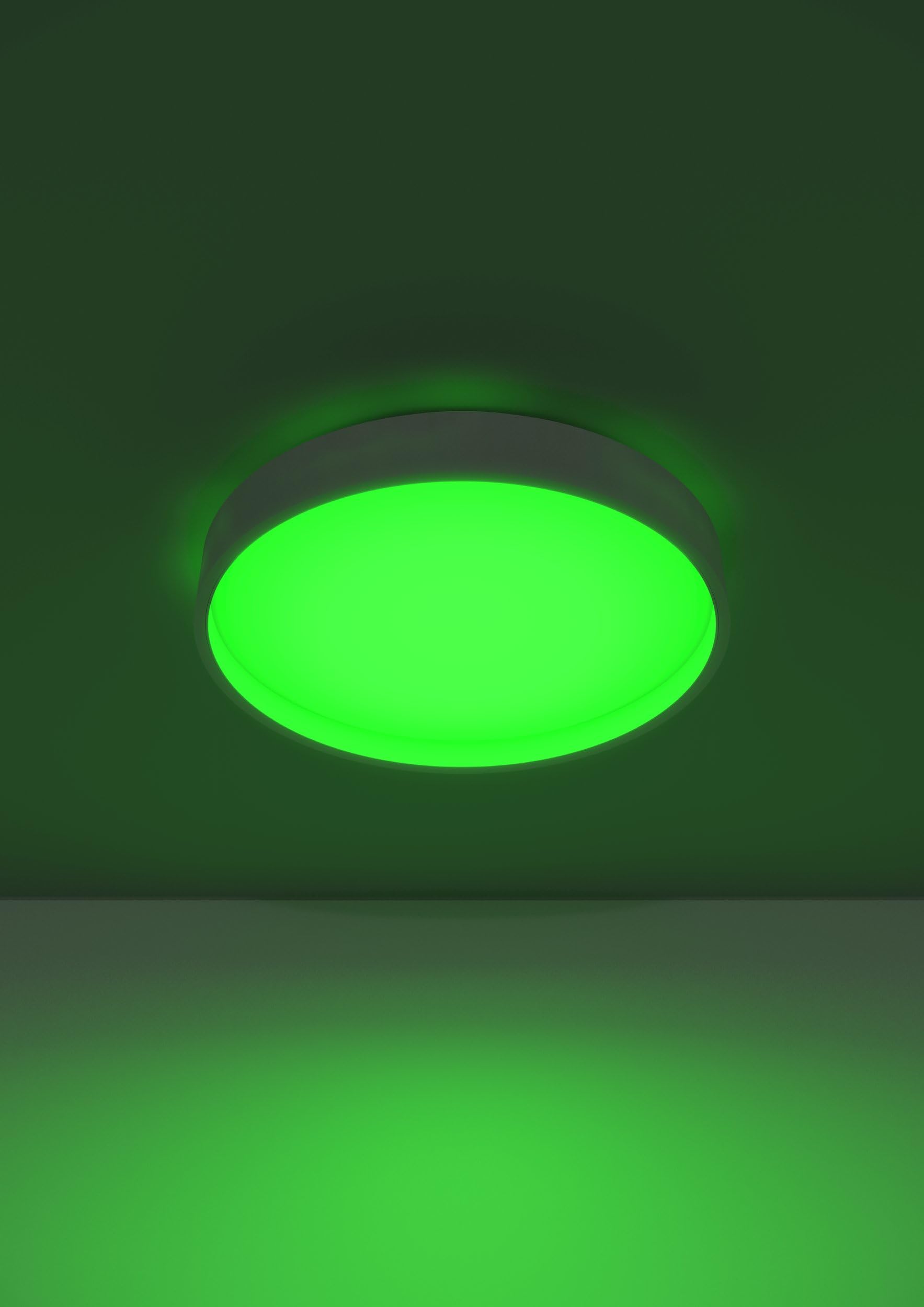 Eglo connect.z Smart Home LED plafoniera Massignano-Z, ZigBee + | Matter, controllo app e vocale Alexa, luce calda-fredda, RGB, dimmerabile, bianca, Ø 40 cm
