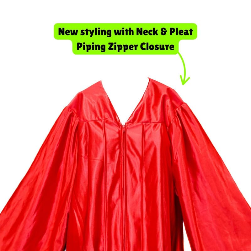 Image of Gradzilla Graduation Cap and Gown Set - Shiny Finish for High School and College, Durable Robes for Commencement Ceremonies