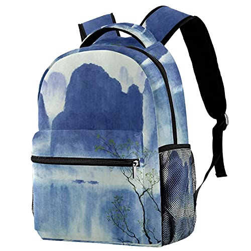 Sac à dos de voyage montagnes chinoises pour filles garçons