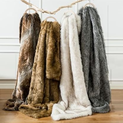 HAOYUES Decke aus Kunstfell Flauschig Überwurf Dicke Sofadecke Couchdecke Super Soft Wohndecke Kuscheldecke Plüsch Warme Überwurfdecke Waschbare Felldecke Für Bett Sofa Schlafzimmer-Weiß – Bild 7