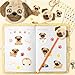CY2SIDE 6PCS Bago Dog Diary with Lock and Keys for Girls Bago Dog Plush Secret Journal Diary Journaling Set for Writing Make Your Own Scrapbook with Crafts Idea Birthday Gifts for Teen Girls DIY Gifts
